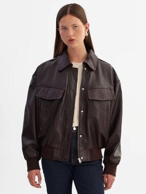 LA MARQUE-TREVANNA-Leather Bomber Jacket-BNWT